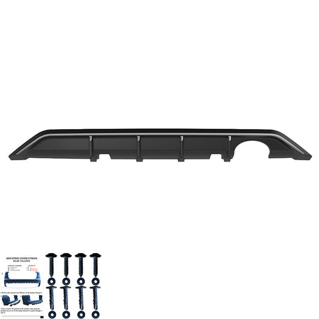 OneWay, Underlæbe, Blank sort, passer til Hyundai i20 III (BC3) Facelift (2023-)