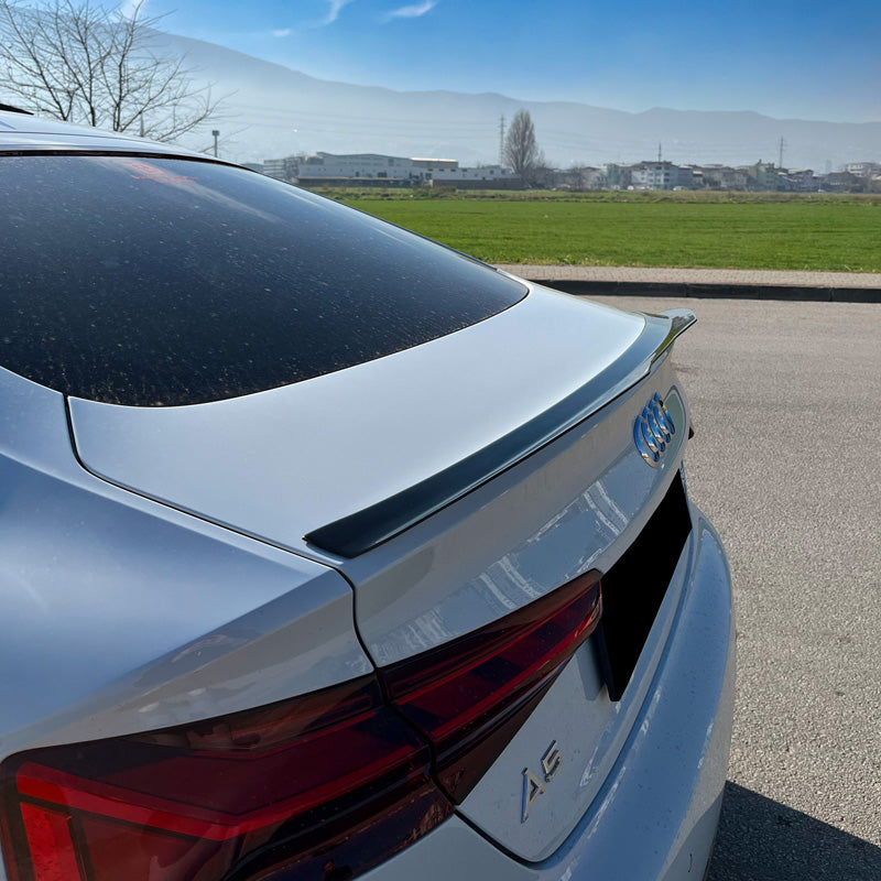 OneWay, Bagagerums spoiler, Glansfuld sort, Passer til Audi A5 S-Line F5 Sportback 2016-2019 & Facelift 2019