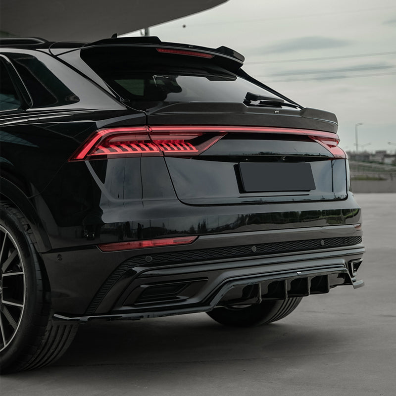 OneWay, Bagklap Spoiler, Glossy Sort, Passer til Audi Q8 S-Line & SQ8 & RSQ8 2018-