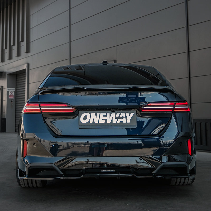 OneWay, Bagspoiler, Blank sort, passer til BMW 5-Serie G60 Sedan (2023-) inkl. i5