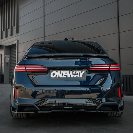 OneWay, Bagspoiler, Blank sort, passer til BMW 5-Serie G60 Sedan (2023-) inkl. i5