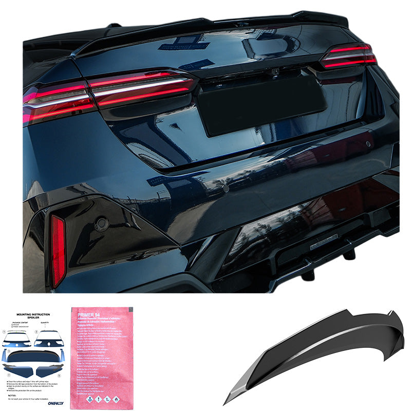OneWay, Bagspoiler, Blank sort, passer til BMW 5-Serie G60 Sedan (2023-) inkl. i5