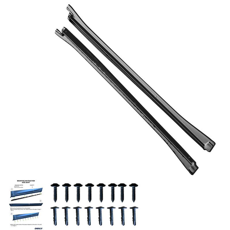 OneWay, Sideskørter, Glossy Sort, Passer til Volkswagen Touareg III R-Line (2018-), 2-delt sæt