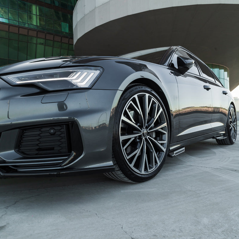 OneWay, Sideskørter, Glossy Sort, Passer til Audi A6 S-Line/S C8 (Sedan/Avant) 2018-