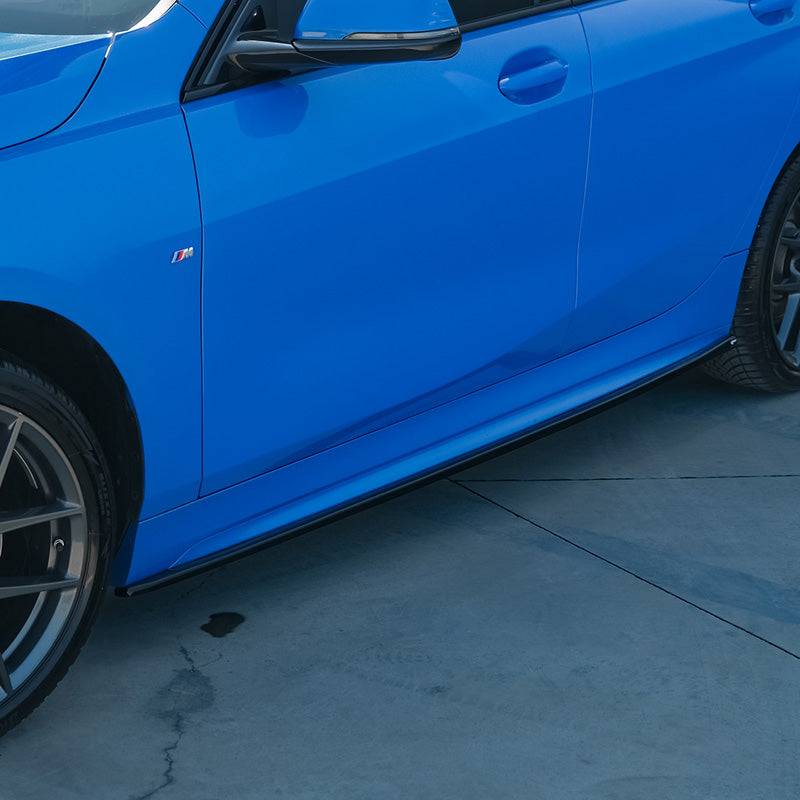 OneWay, Sideskørter, Glansfuld Sort, Passer til BMW 1-Series F40 M-Pack/M135i (2019-), 2-delt sæt