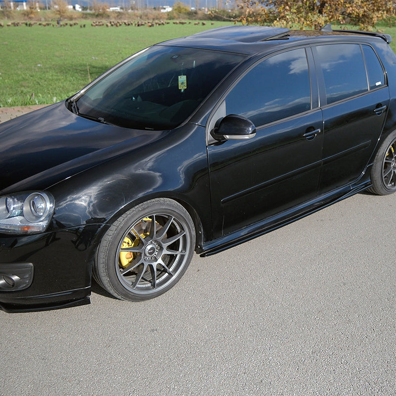 OneWay, Sideskørte, Blank sort, passer til Volkswagen Golf V GTi/GTD (2003-2008)