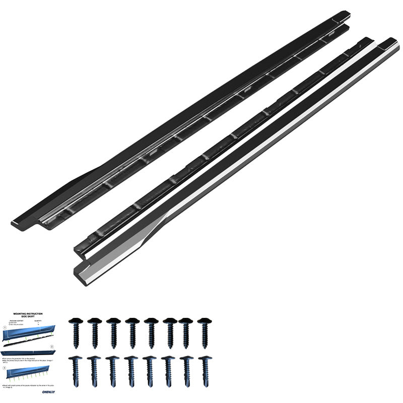 Oneway Set Side Skirts suitable for Volkswagen Tayron (R41) 2024- - Gloss black