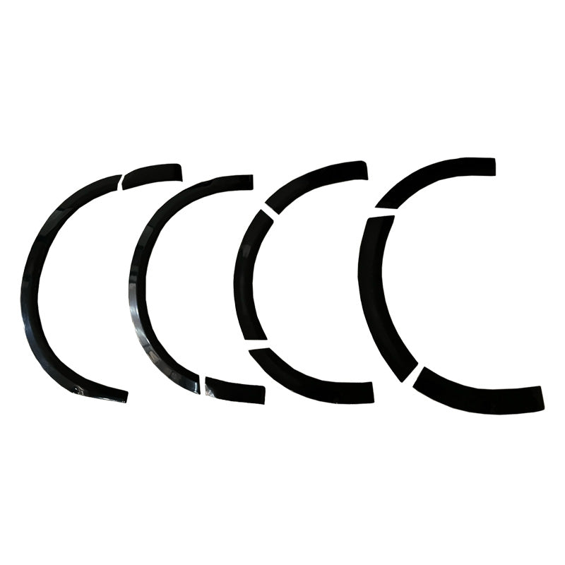 OneWay, Skærmkanter, ABS plast, Gloss sort, Passer til Volkswagen Transporter T6 (2015-2019), Kort akselafstand, Skydedør venstre, 10-delt sæt