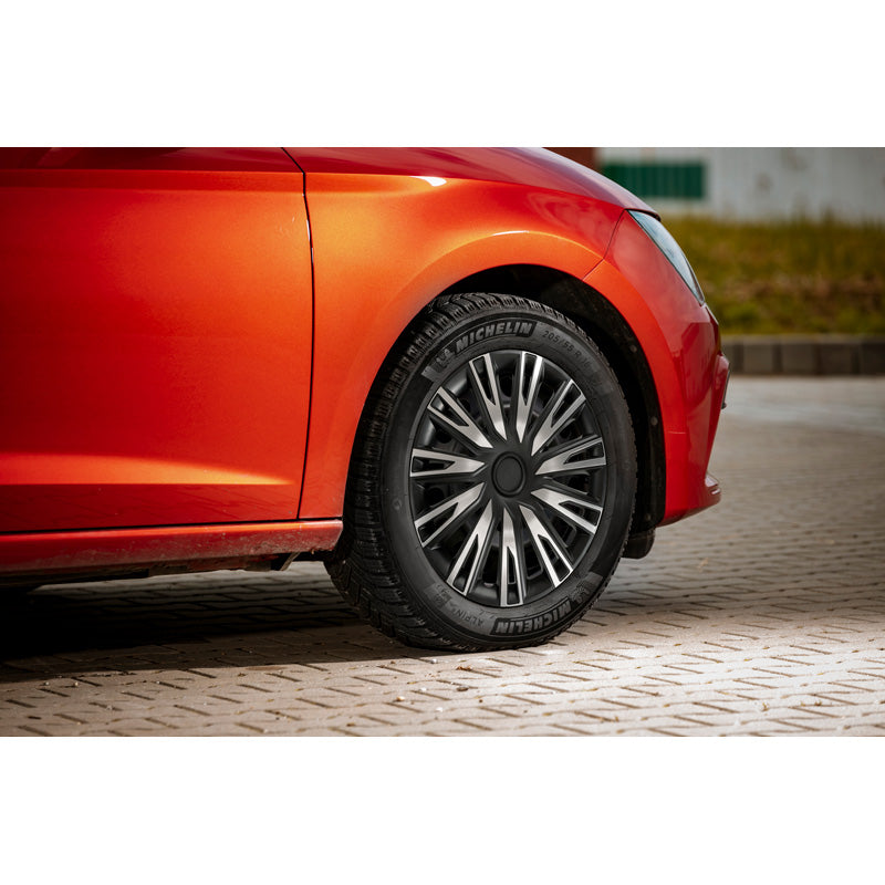 AutoStyle, Hjulkapselsæt 'Copra', Alu/Sort, 16-inch, Sæt af 4