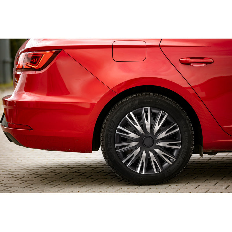 AutoStyle, Hjulkapselsæt 'Copra', Alu/Sort, 16-inch, Sæt af 4