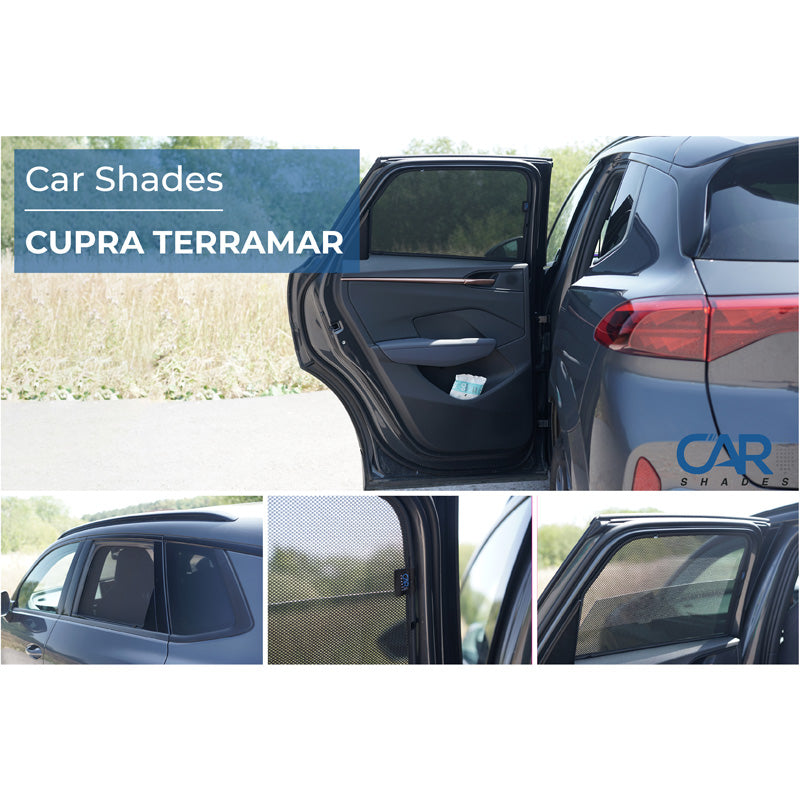 Car Shades, Solgardiner (bagsædets sidedøre), passer til Cupra Terramar (KP1) (2024-)