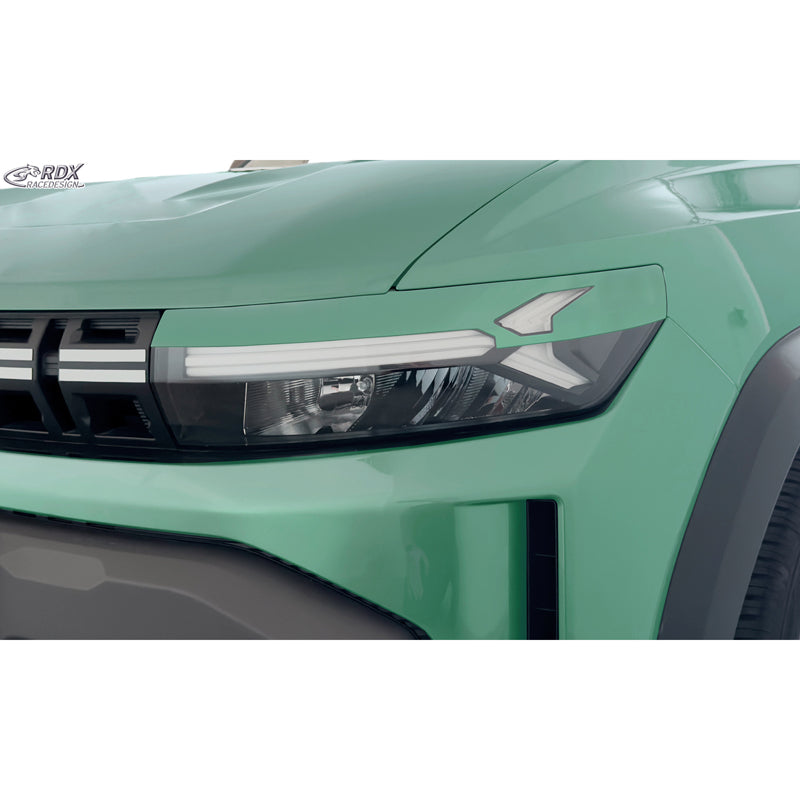 RDX Head light spoilers suitable for Dacia Duster III & Dacia Bigster 2024- (ABS)