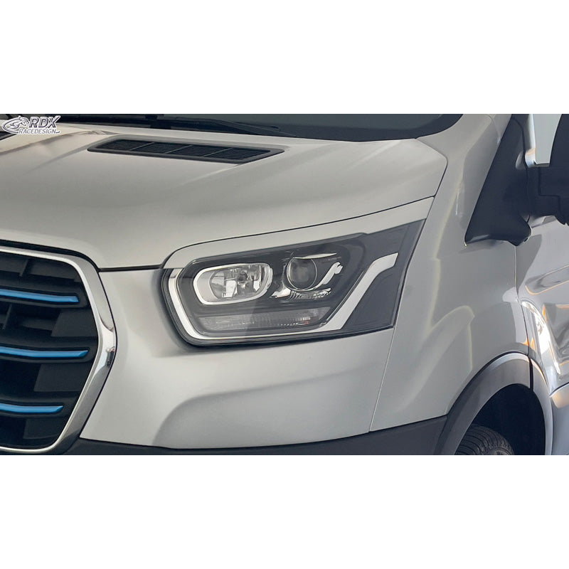 RDX Racedesign Head light spoilers suitable for Ford Transit (Xenon and black Halogen headlights) 2014- (ABS)