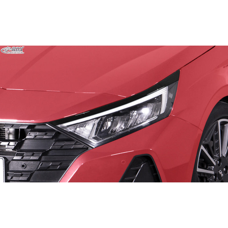 RDX Head light spoilers suitable for Hyundai i20 2020- (ABS Gloss Black)