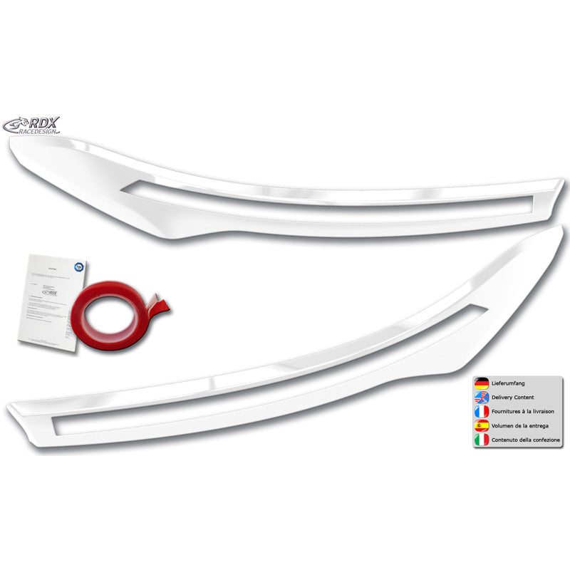 RDX Head light spoilers suitable for Maxus (e)Deliver 9 2020- (ABS Gloss White)