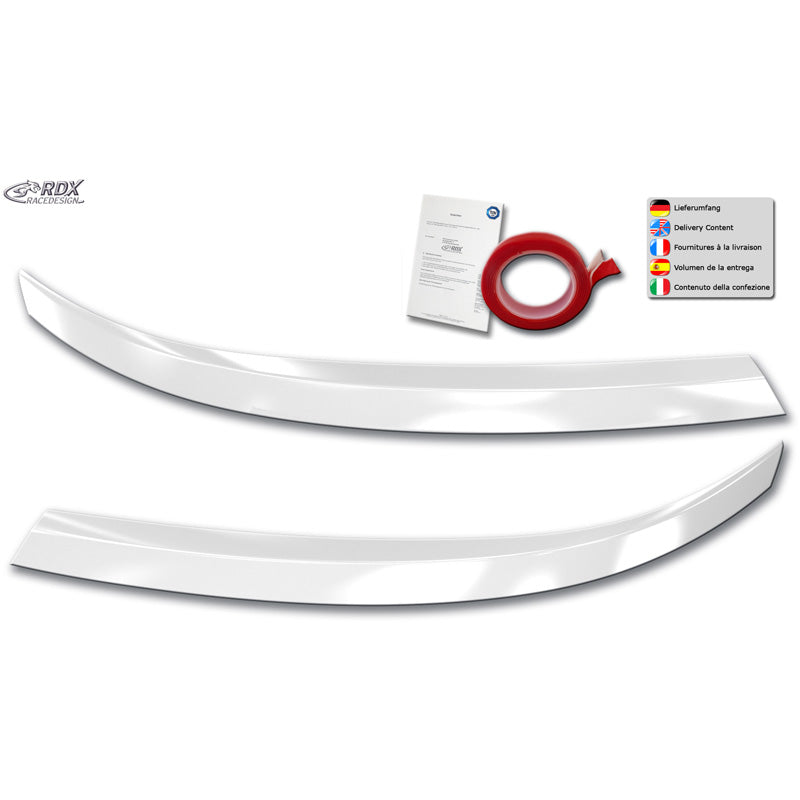 RDX Racedesign Head light spoilers suitable for Volkswagen Transporter T6.1 2021- (ABS Gloss White)