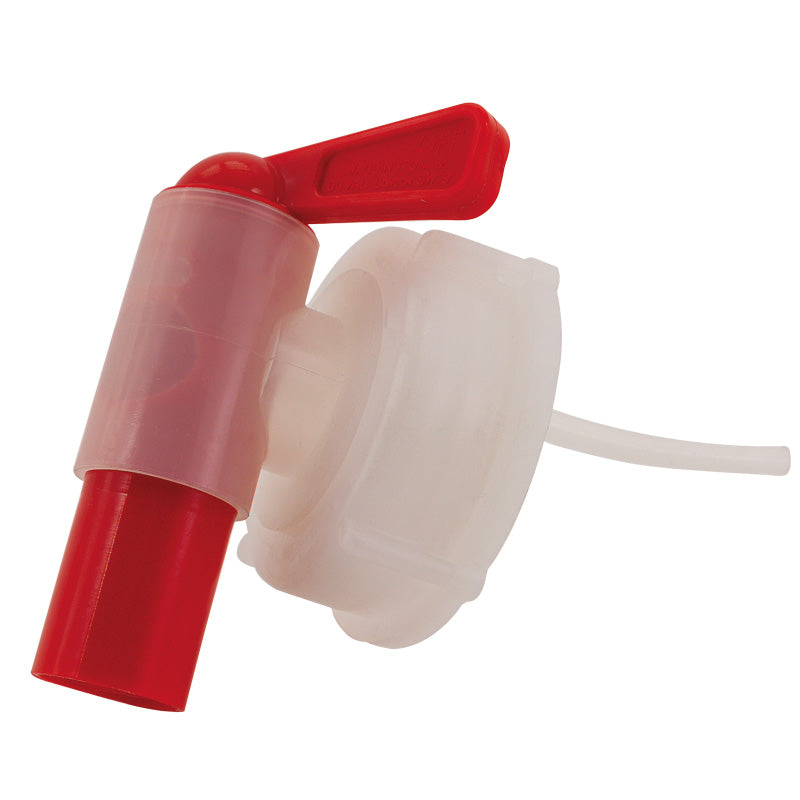 Racoon, AUSLAUFHAHN für kanister DIN 51, Kunststoff, Rot, Weiss