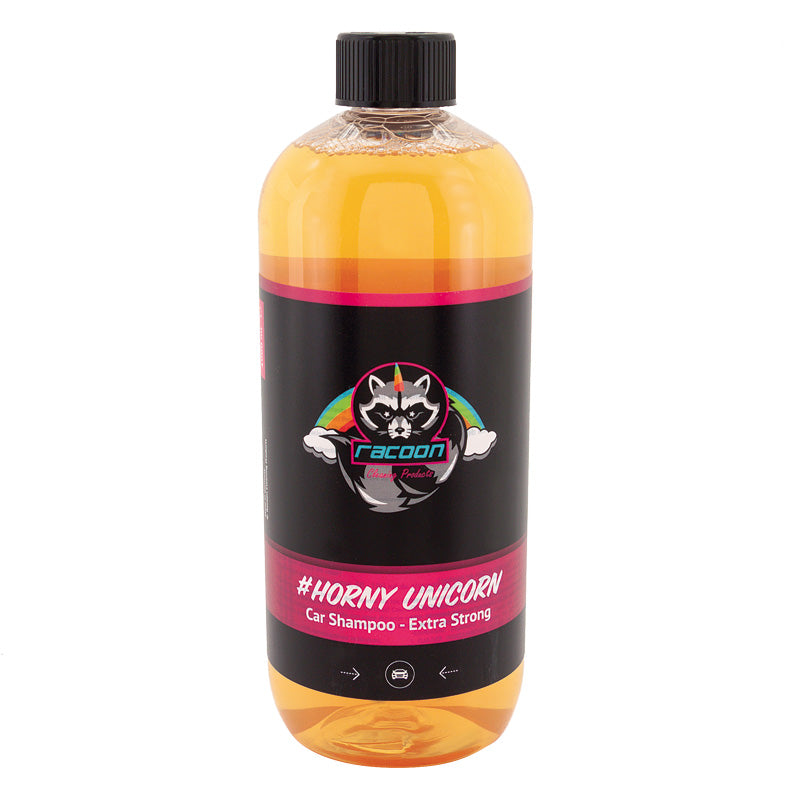 Racoon, HORNY UNICORN Car Shampoo / Extra Strong - 1000ml, Flüssigkeit, Gelb, Grün