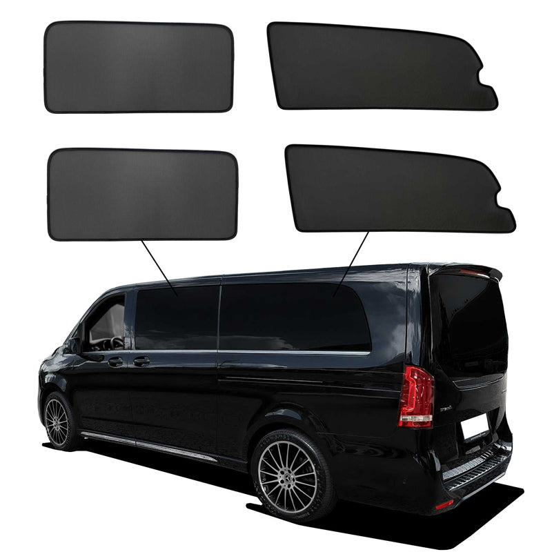 SunClip, Solgardin & Solbeskyttelse, passer til Mercedes V-Class W447 (Ekstra lang akselafstand) 2014-2024 uden pop-out vinduer