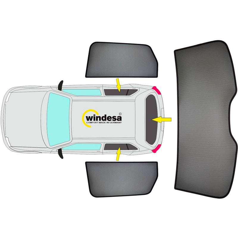SunClip Privacy & Sun protection suitable for Dacia Spring EV 2021-2024