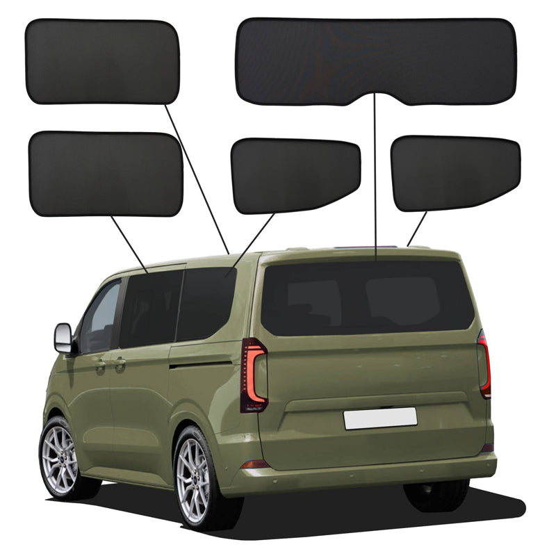SunClip, Solgardin, passer til Volkswagen T7 Caravelle (L1) (2024-) & Ford Tourneo Custom (L1) (2023-) uden videregående ruder
