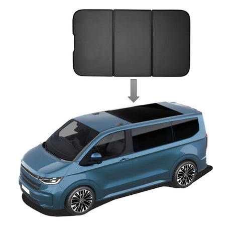 SunClip, Solgardinsæt til Panoramatag, passer til Volkswagen T7 Caravelle (L1) (2024-) & Ford Tourneo Custom (L1) (2023-)