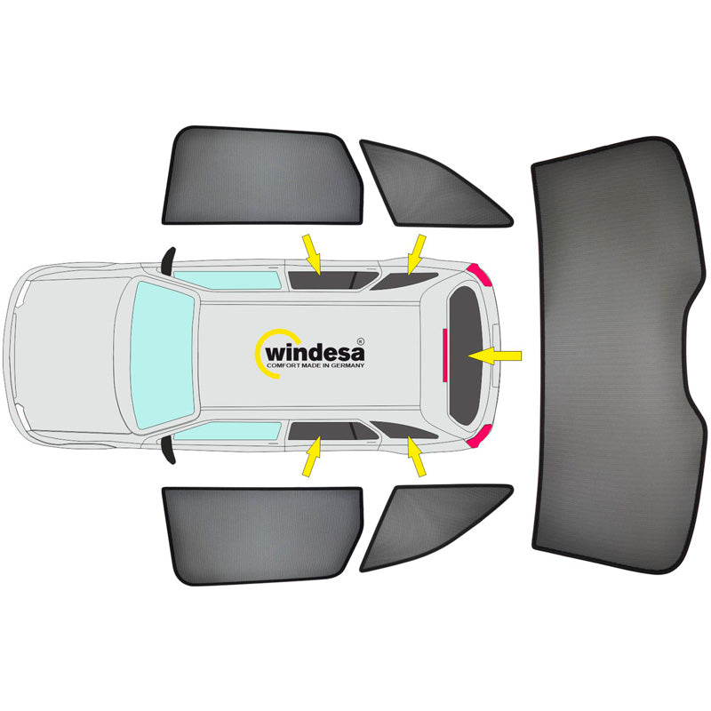 SunClip, Solgardin & Solbeskyttelse, passer til Audi Q3 (FJB) 2025- ekskl. Sportback