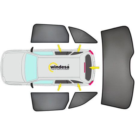 SunClip, Solgardin & Solbeskyttelse, passer til Audi Q3 (FJB) 2025- ekskl. Sportback