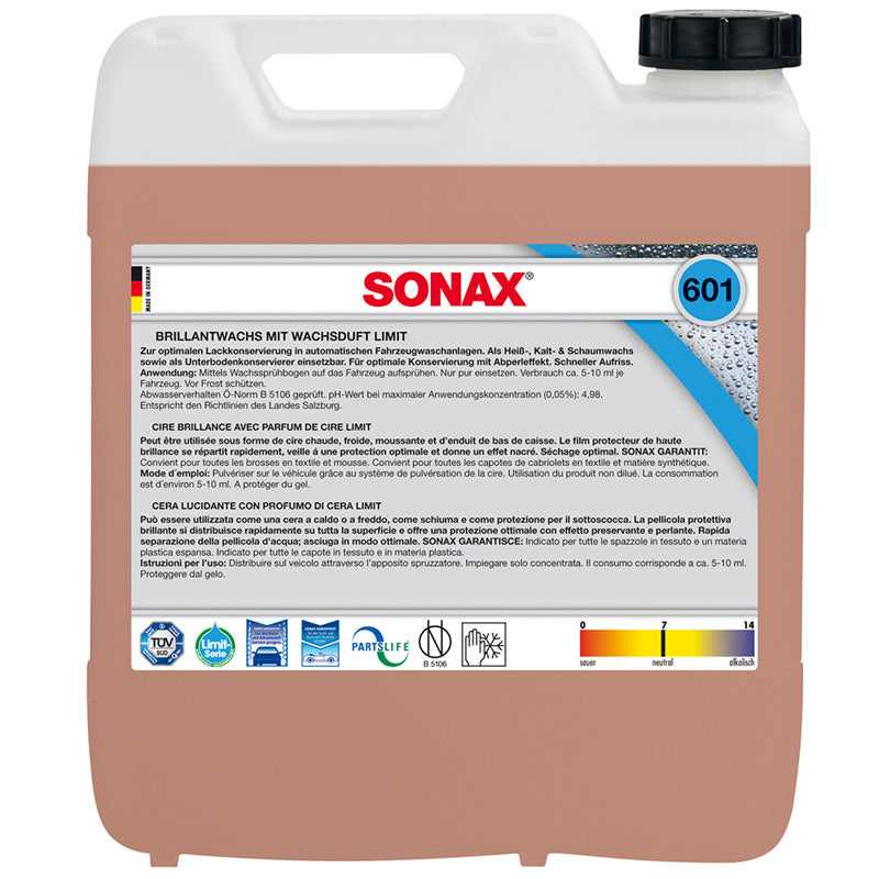 SONAX, Sonax 601.600 Limit Briljant Wax 10-Liter, Flüssigkeit, Rot