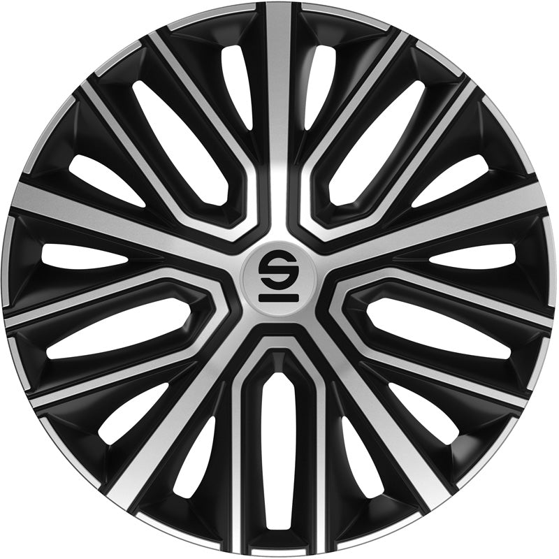 Sparco Wheel Covers Modena - 15-inch - Black/Silver - Set of 4 pieces