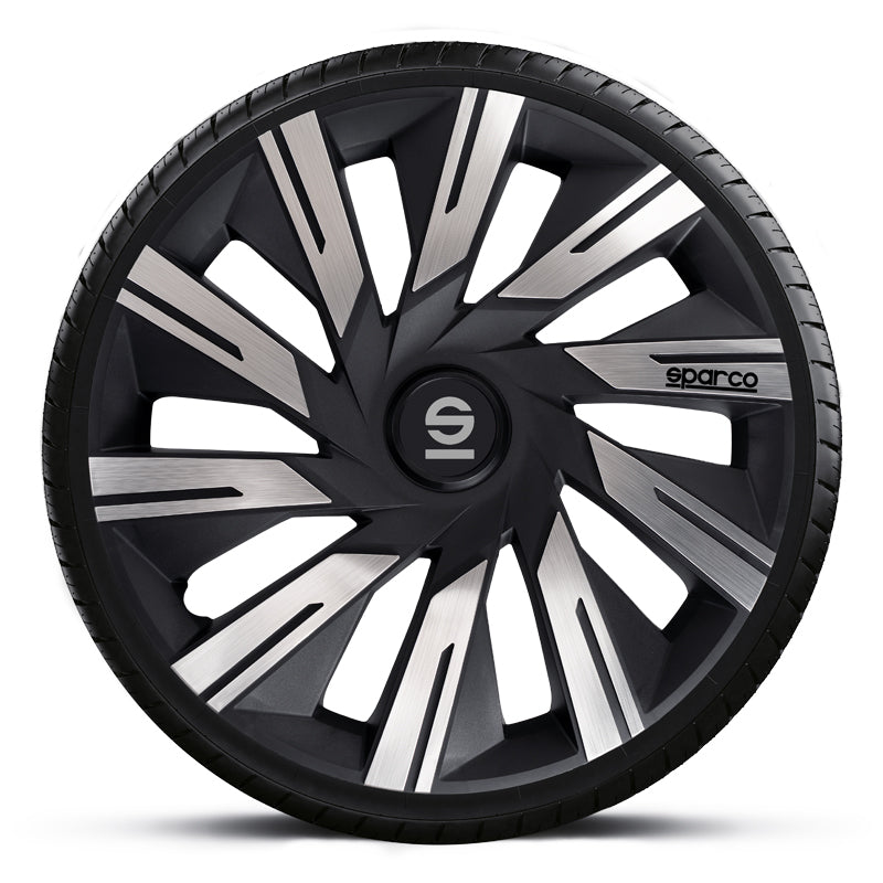 Sparco, Hjulkapsler Torino, Alu/Sort, 16 tommer, 4 stykker