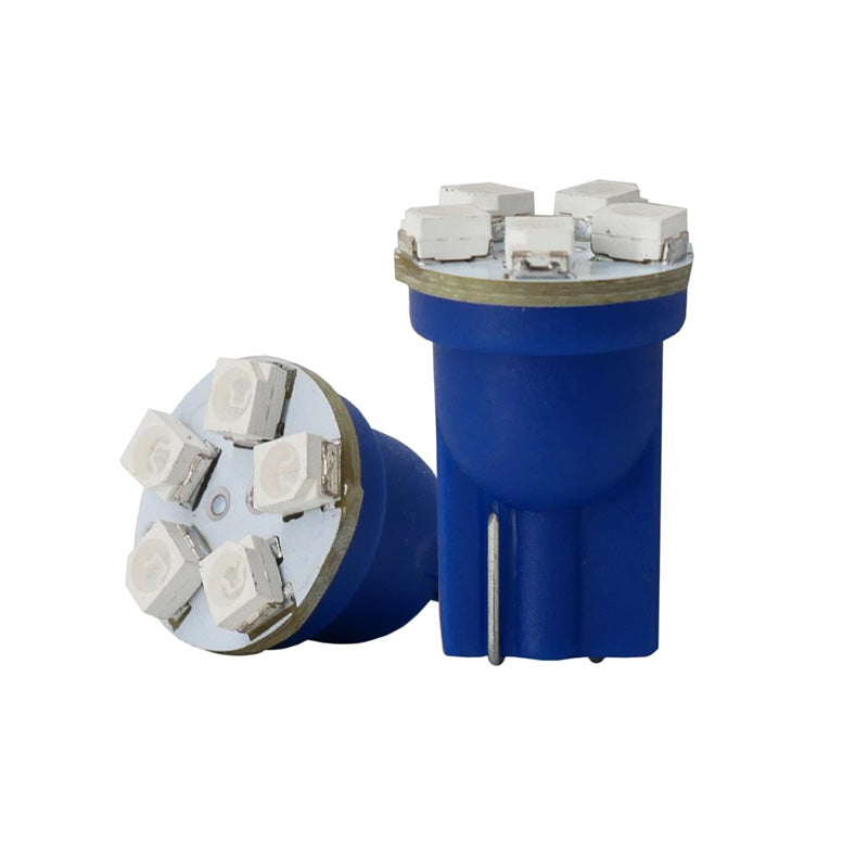 Simoni Racing, T10 6-LED Hyper Multi Leuchtmittel - Blau - Satz à 2 Stück