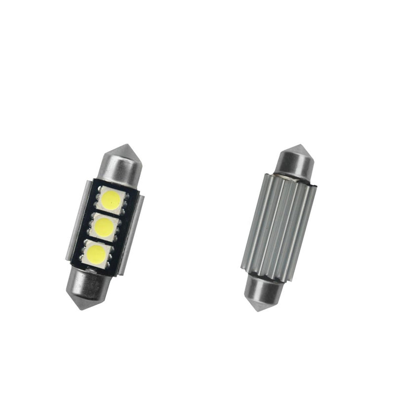 Simoni Racing, Festoon 3-LED Canbus Leuchtmittel - 36mm - SuperWeiß - Satz à 2 Stück, Weiss