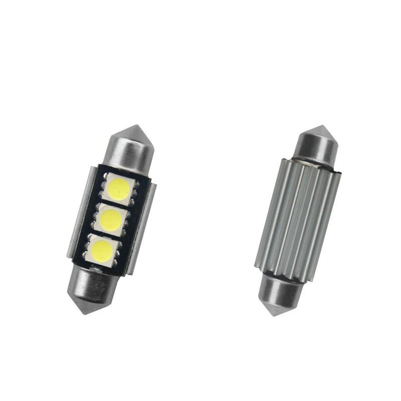 Simoni Racing, Festoon 3-LED Canbus Leuchtmittel - 42mm - SuperWeiß - Satz à 2 Stück, Weiss