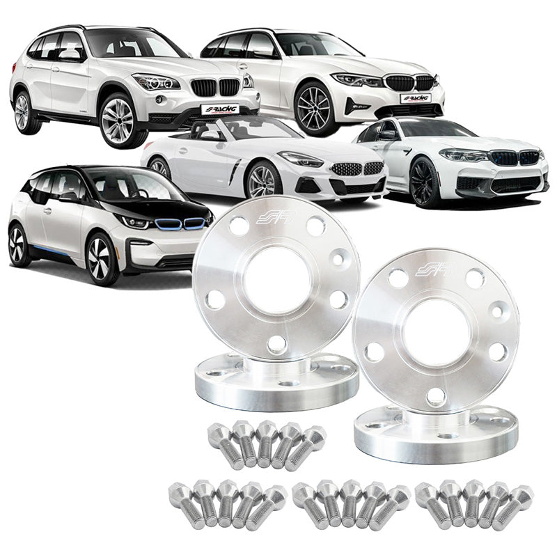 Simoni Racing Aluminium Wheel Spacer Kit - 2x15mm(FA) - 2x18mm(RA) (Hub 66,6mm) including wheel bolts - suitable for BMW various