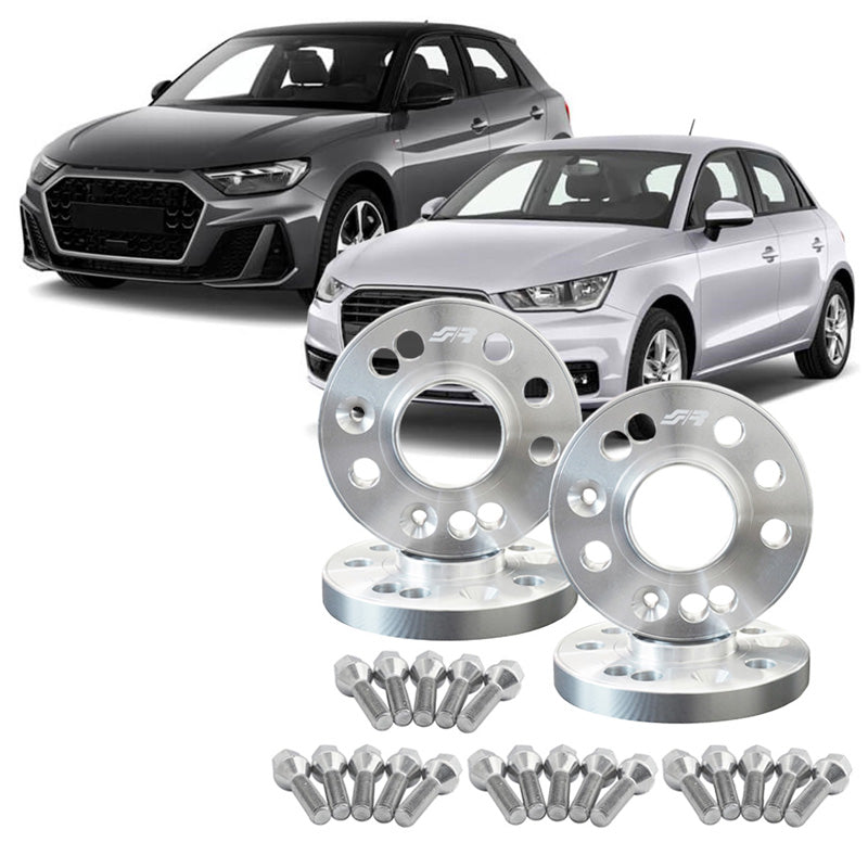 Simoni Racing Aluminium Wheel Spacer Kit - 2x16mm(FA) - 2x20mm(RA) (Hub 57,1mm) including wheel bolts - suitable for Audi various