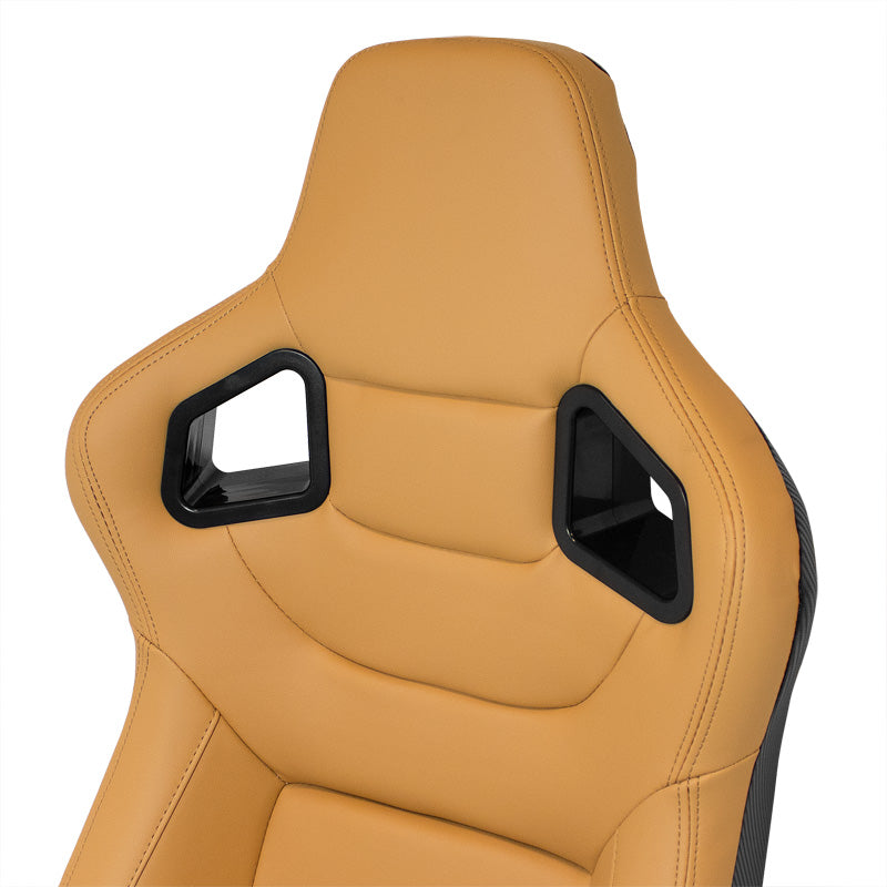 Sportstoel 'Type Z' - Zwart Carbon-Look - Dubbelzijdig Verstelbare Rugleuning Incl Sled