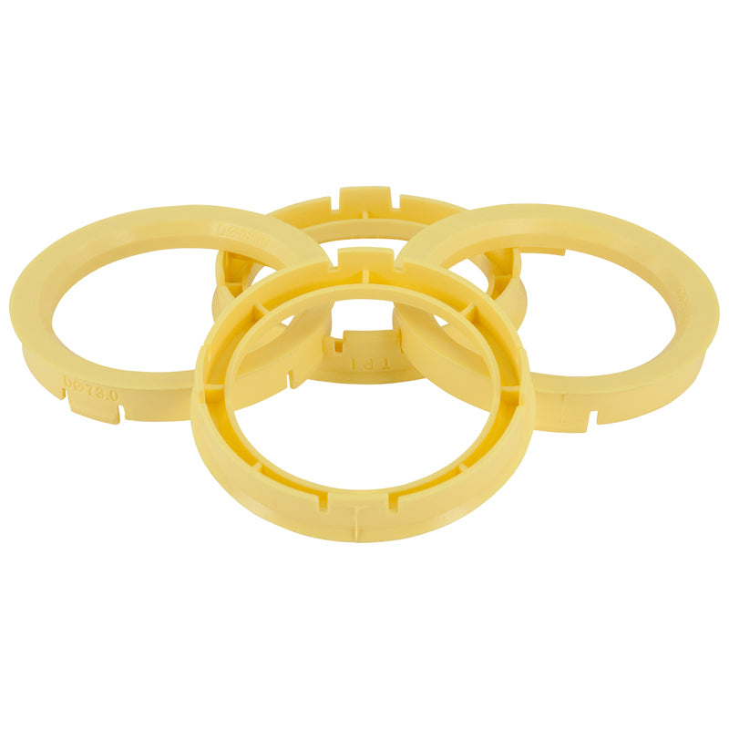 TPI, Satz  Radnaben-Zentrierringe - 70.1->58.1mm - Lemon Gelb, Nylon