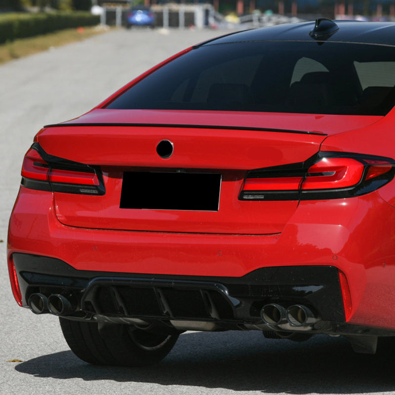 AutoStyle, Bagspoiler, Glossy Sort, Passer til BMW 5-Serie G30 Sedan (2016-2023)