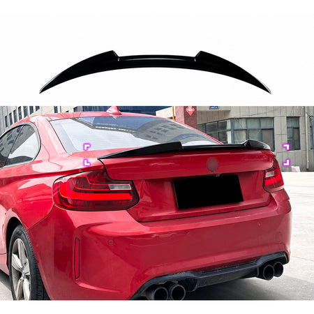 AutoStyle, Bagspoiler, ABS Blank Sort, passer til BMW 2-Series F22 Coupe (2013-2021)