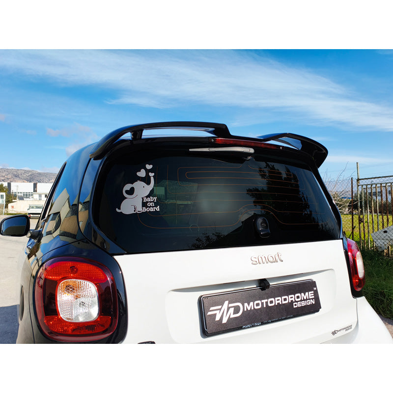 Motordrome Roof spoiler suitable for Smart Fortwo (453) 2014-2024 (PU)