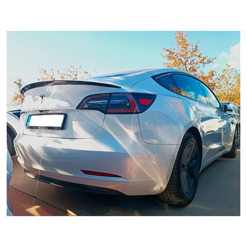 Motordrome, Heckspoiler passend für Tesla Model 3 2017- (PU), PU-Rim, Unlackiert