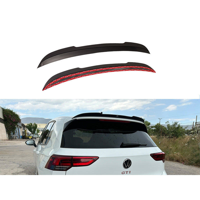 Motordrome, Dachspoiler (Spoiler Cap) passend für Volkswagen Golf VIII (CD1) GTI / R 2020- (ABS Schwarz glänzend), Unlackiert, Schwarz