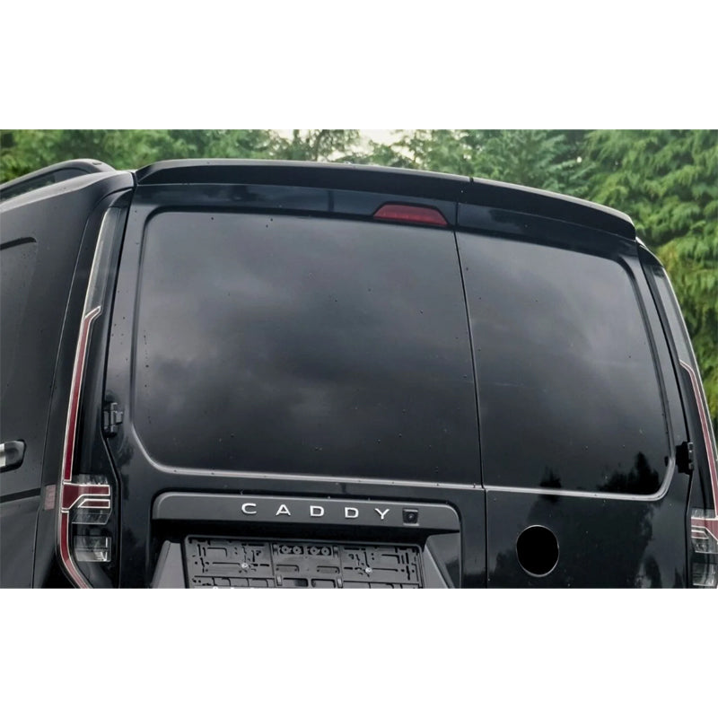 AutoStyle Roof spoiler suitable for Volkswagen Caddy V Box/MPV 2020- (with 2 barn doors) (ABS Glossy Black)
