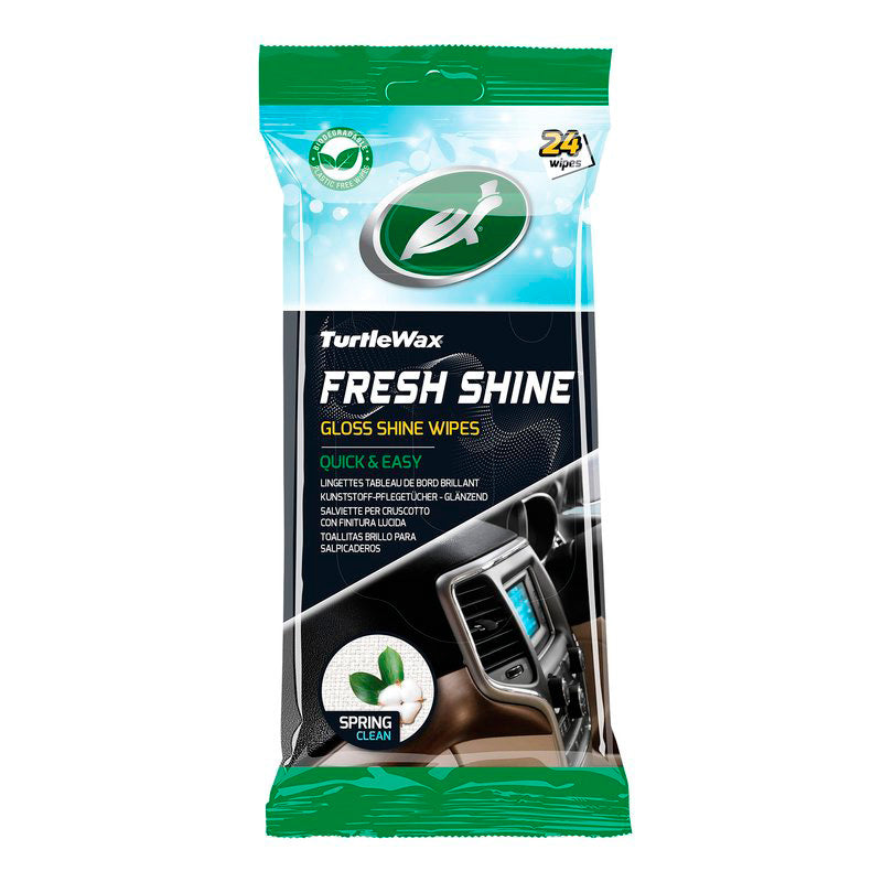 Turtle Wax 54095 Fresh Shine Gloss Interior Cleaning Wipes 24 pieces