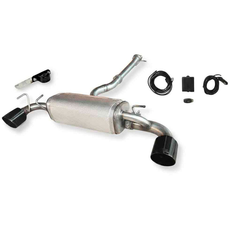 Ulter Sport Double stainless steel sport exhaust suitable for Toyota GR Yaris Mk2 2024- 206kW 2x115mm Black stainless steel