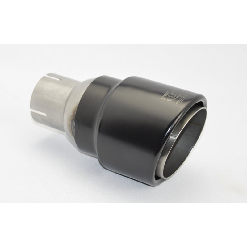 Ulter Sport, Endrohr - Dual-Wall Rund Ø101mm RS - Länge 170mm - Montage ->55mm - Edelstahl Schwarz, Inox, Schwarz